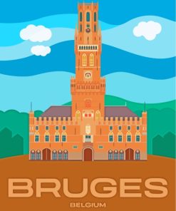 Bruges Belgium Poster paint by numbers