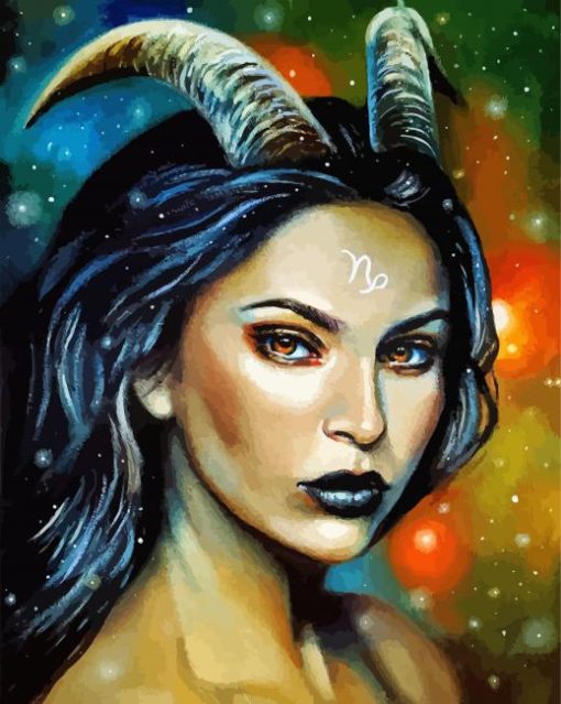 Capricorn Girl paint by numbers