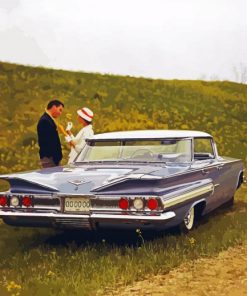 Couple And Chevrolet Impala paint by numbers