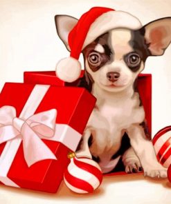 Christmas Dog paint by numbers