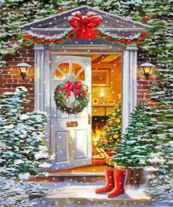 Christmas Door paint by numbers