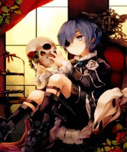 Ciel Phantomhive And Skull paint by numbers