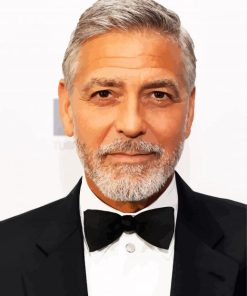 Classy George Clooney paint by numbers