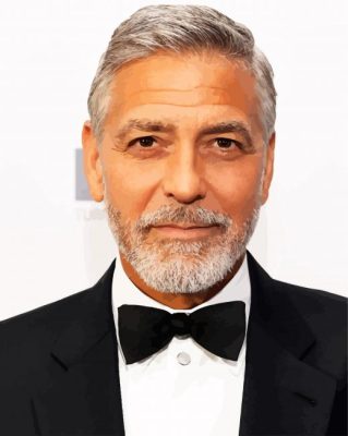 Classy George Clooney paint by numbers