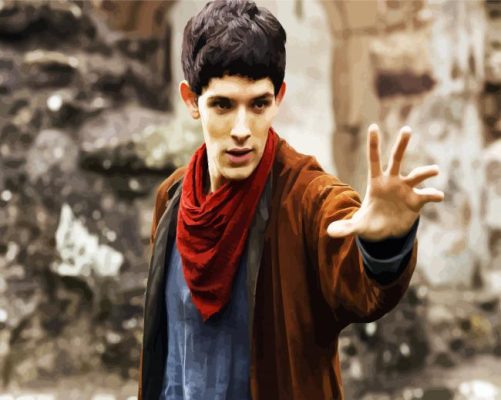 Colin Morgan Merlin paint by numbers