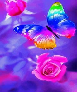 Colorful Butterfly paint by numbers