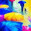 Colorful Umbrella paint by numbers