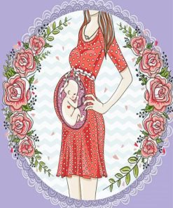 Cute Unborn Baby paint by numbers