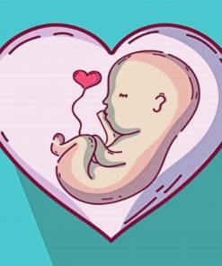 Cute Unborn Illustration paint by numbers