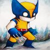 Cute Baby Superhero paint by numbers