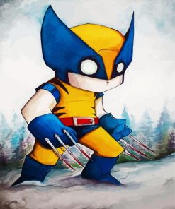 Cute Baby Superhero paint by numbers