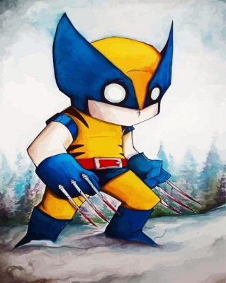 Cute Baby Superhero paint by numbers