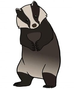 Cute Badger paint by numbers