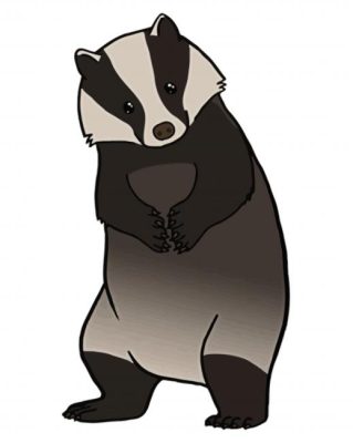 Cute Badger paint by numbers