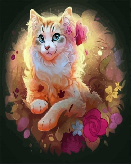 Cute Cat Animal Art paint by numbers