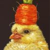 Chick With Carrot paint by numbers