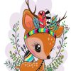 Cute Deer Animal paint by numbers