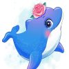 Adorable Dolphin paint by numbers