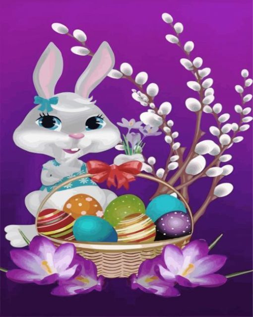 Cute Easter Rabbit paint by numbers