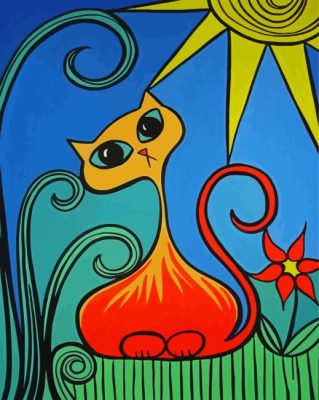 Cute Kitty Art paint by numbers