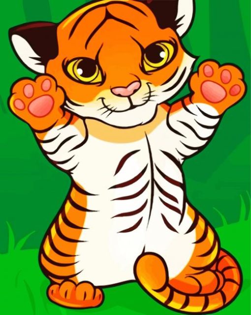 Cute Cub Tiger paint by numbers