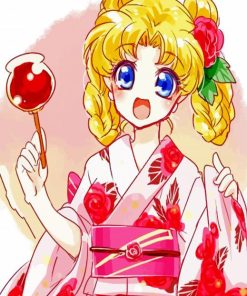 Usagi Tsukino Anime Character paint by numbers