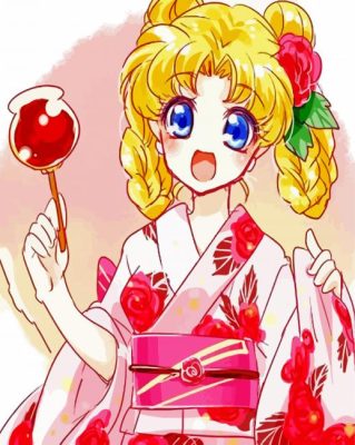 Usagi Tsukino Anime Character paint by numbers