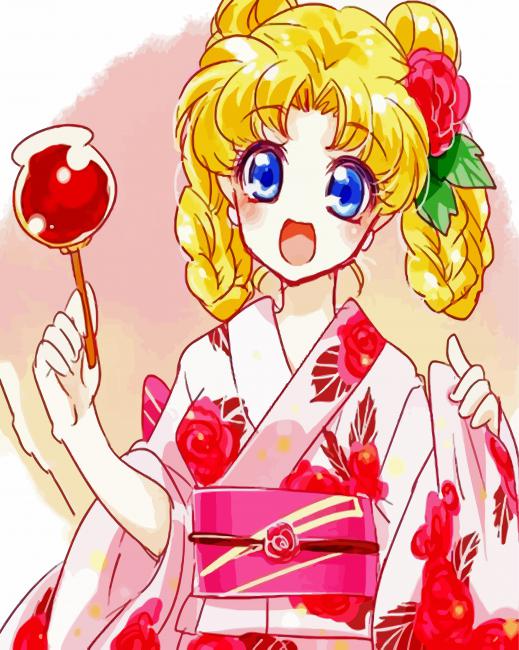 Usagi Tsukino Anime Character paint by numbers