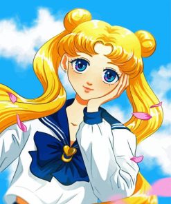 Pretty Usagi Tsukino paint by numbers