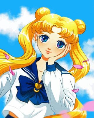 Pretty Usagi Tsukino paint by numbers