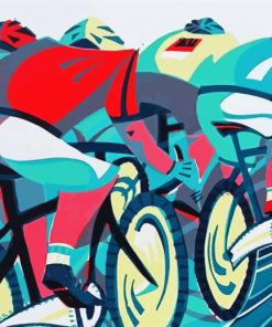 Cycling Illustration paint by numbers