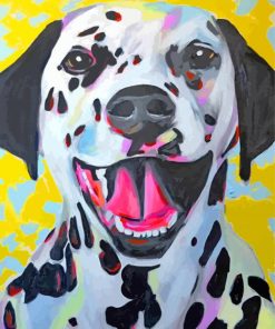 Dalmatian Dog Art paint by numbers