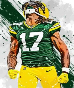 Davante Adams Player paint by numbers