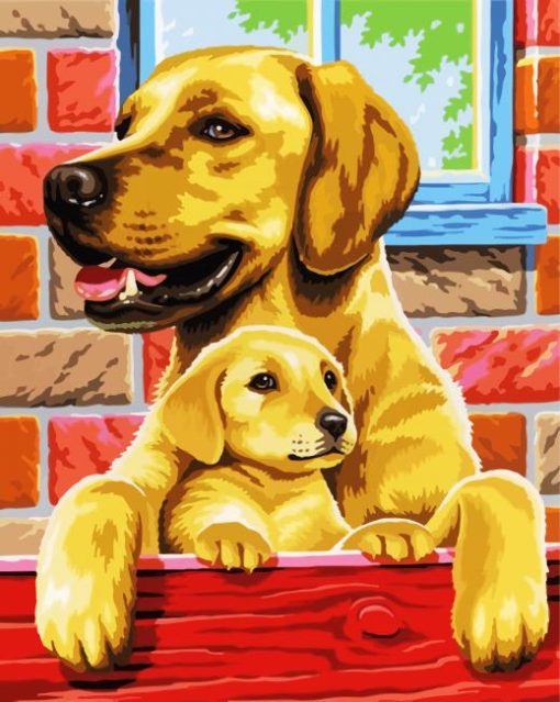 Dogs Family paint by numbers