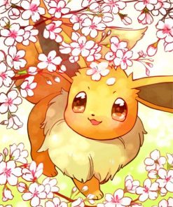 Eevee And Flowers paint by numbers