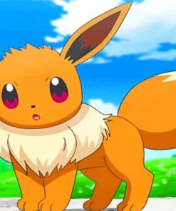 Eevee Anime Character paint by numbers