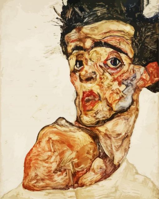 Egon Schiele Portrait paint by numbers