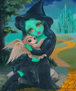 Monkey And Elphaba paint by numbers