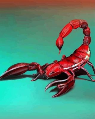 Red Emperor Scorpion paint by numbers