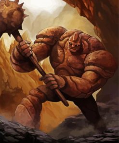 Fantasy Golem paint by numbers