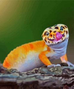 Funny Gecko Lizard paint by numbers