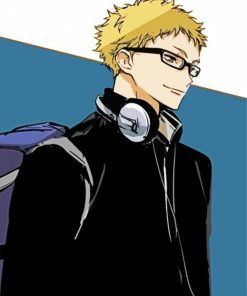 Kei Tsukishima Side Profile paint by numbers