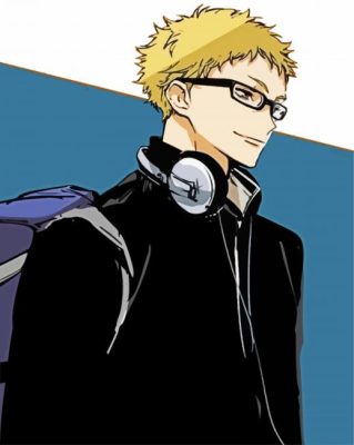 Kei Tsukishima Side Profile paint by numbers