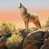 Howling Coyote paint by numbers