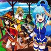 The Japanese Anime Konosuba paint by numbers