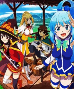 The Japanese Anime Konosuba paint by numbers