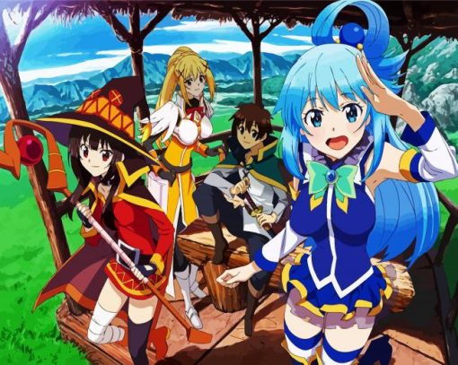 The Japanese Anime Konosuba paint by numbers