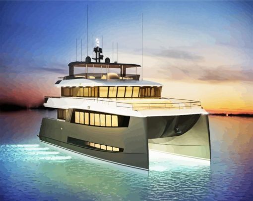 Luxury Catamaran paint by numbers