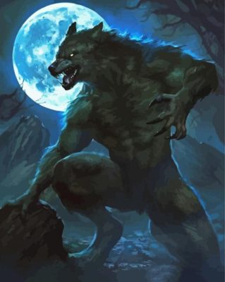 Scary Werewolf paint by numbers