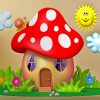 Mushroom House paint by numbers